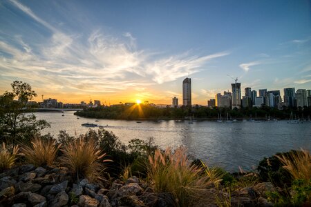 Brisbane ferry sunset photo