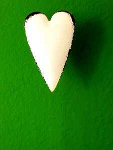 Green love heart shaped