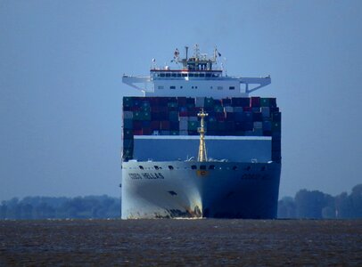 Container ship seafaring ship