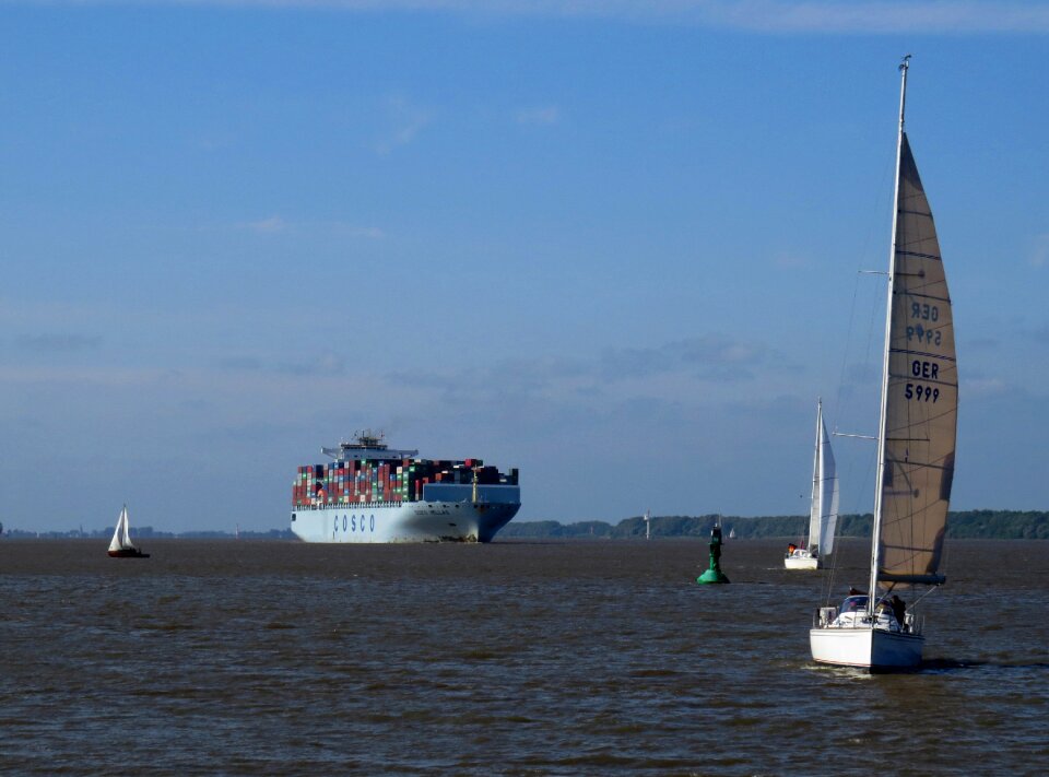Container ship seafaring ship