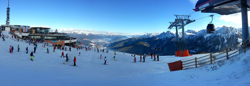 Dolomites tops ski slope