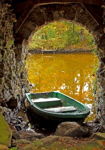 Water pond fishing boat photo