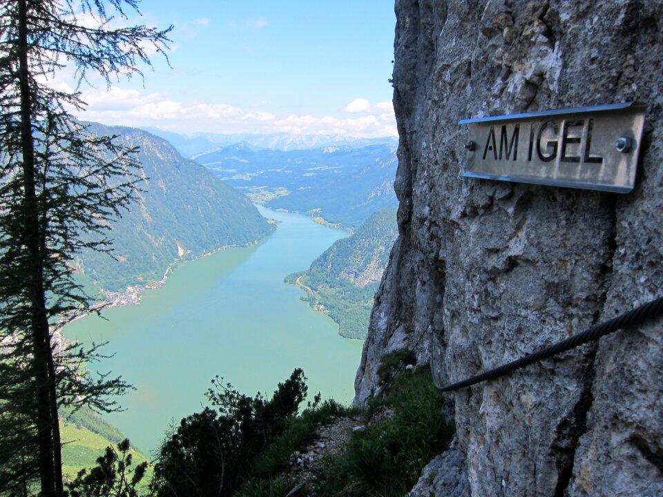 View from seewandu on hallstatt ferrata lake