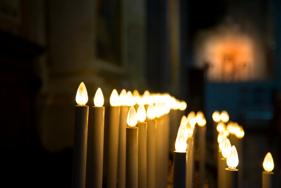 Religious flame pray