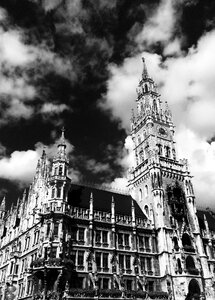 Landmark black and white europe