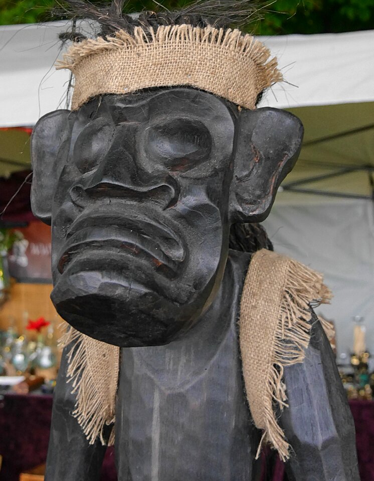 Wood sculpture servant african figure