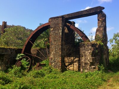 Waterwheel ruin island
