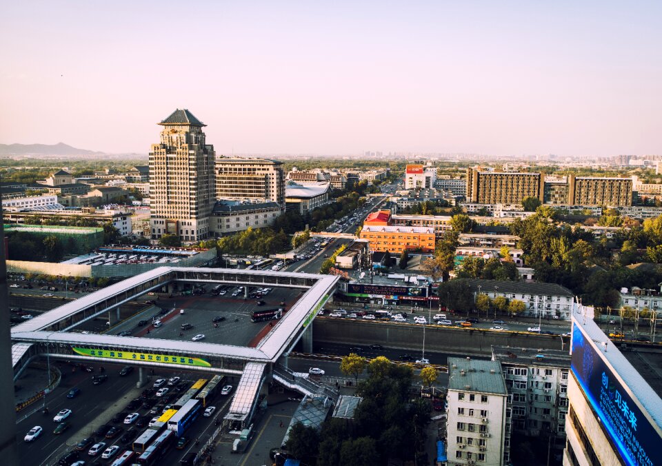 City sunset tourism