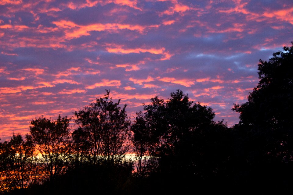 Afterglow clouds dusk