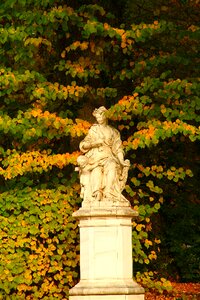 Garden statue autumn walk