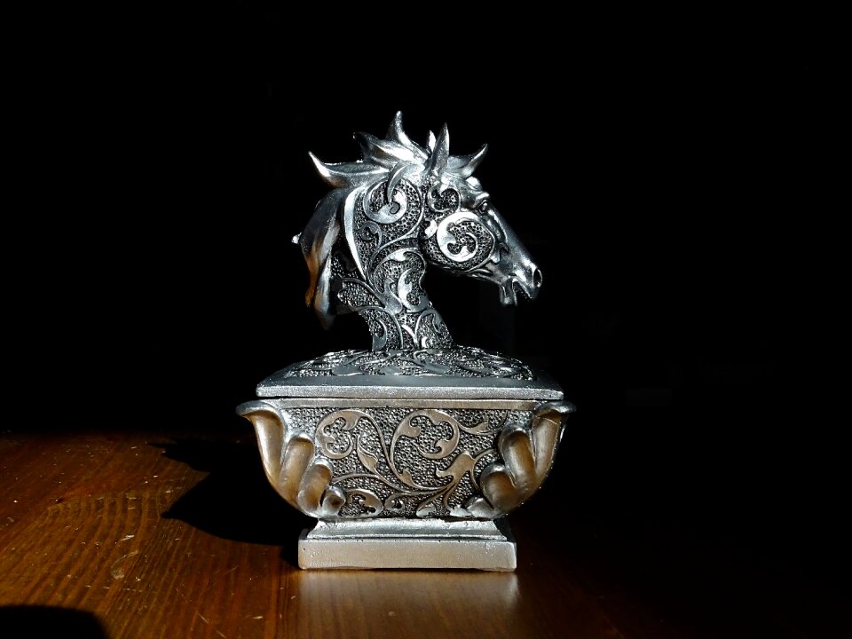 Horses casket small jewelry box