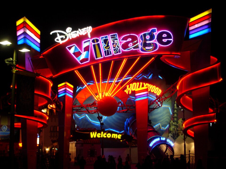 Disneyland paris theme neon