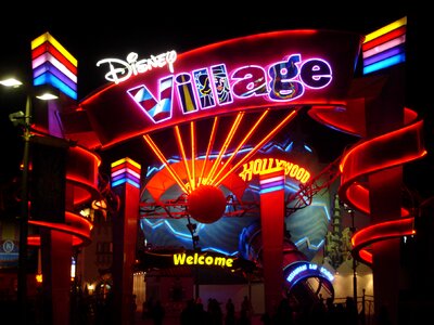 Disneyland paris theme neon