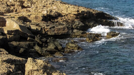 Rock sea coastline