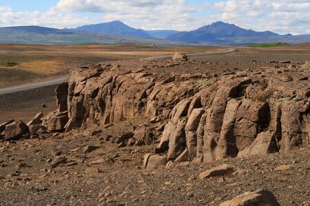 Cliff volcanic sand