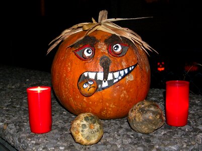 Halloween pumpkin faces