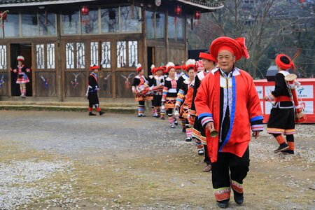 Yao village the old man character photo