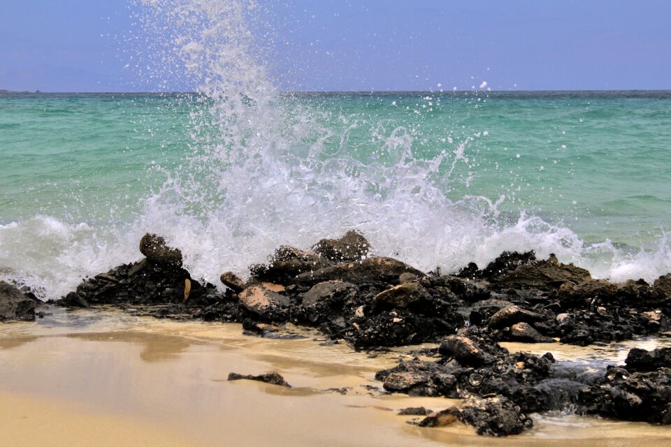 Island nature ocean wave photo