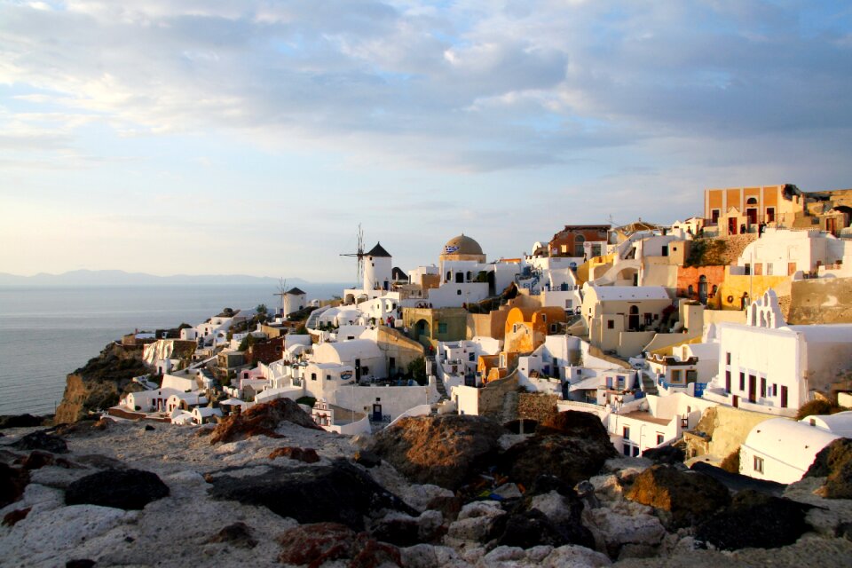 Caldera white houses greece