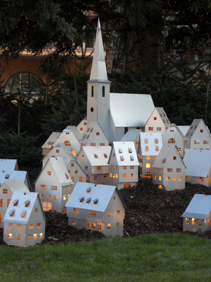 Village scene decoration