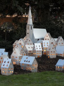 Village scene decoration