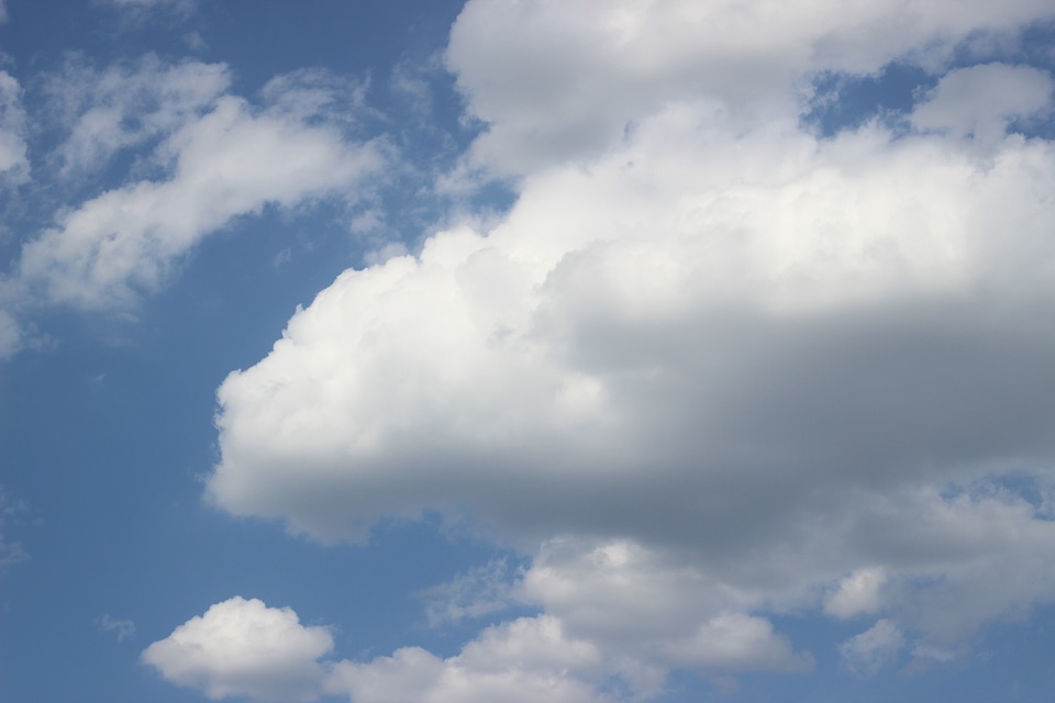 Fluffy clouds environment photo