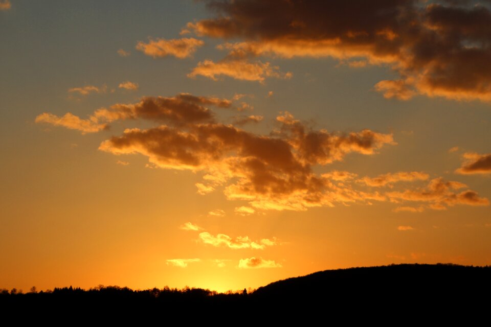 Sky clouds sunbeam