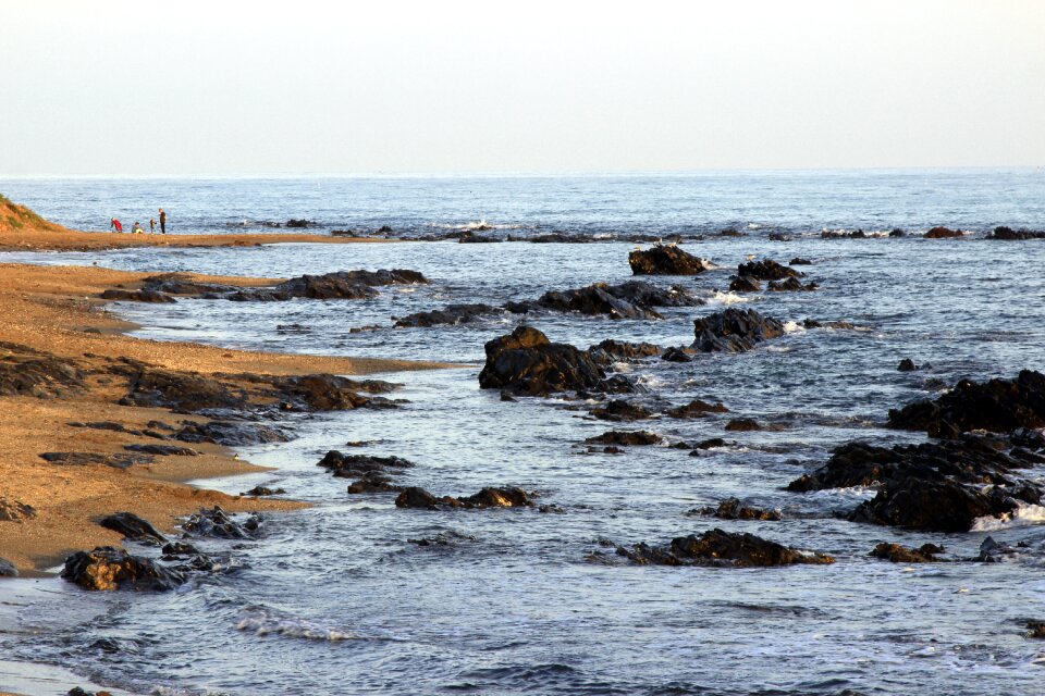 Sea secluded beach landscape photo