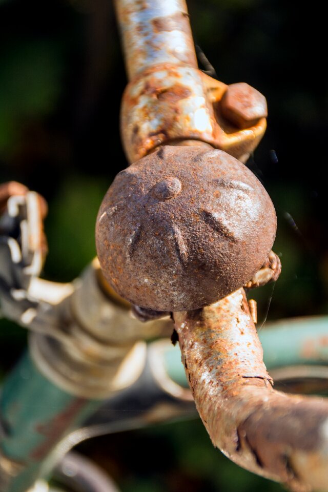 Old bicycle rust bicycle bell