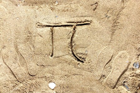 Sand drawing beach