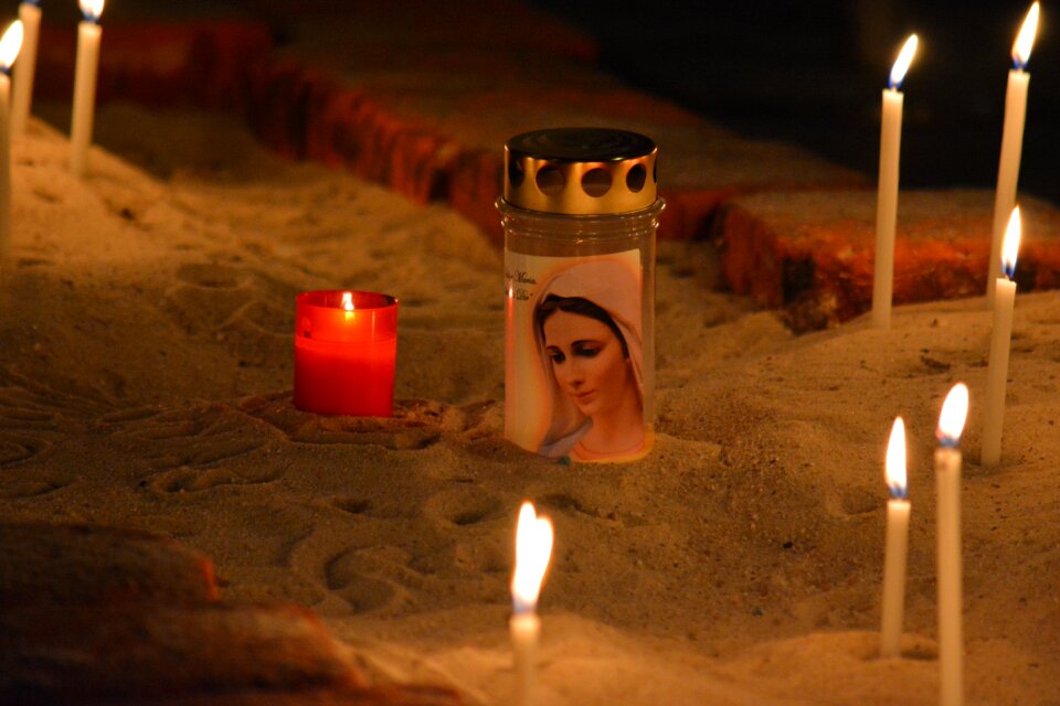 Church prayer candles