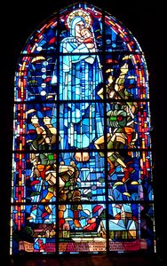 Stained glass cathedral religion