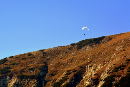 Parachute extreme sport takeoff