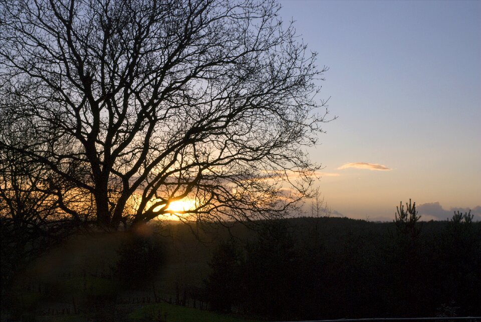 Landscape countryside silhouette