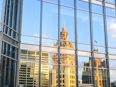 Skyscrapers downtown tourist