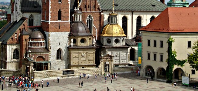 The castle courtyard building history photo