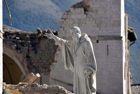 Earthquake norcia st benedict earthquake photo