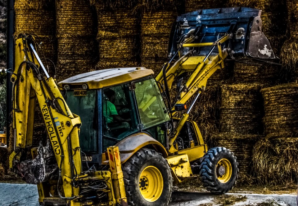 Working farm machinery