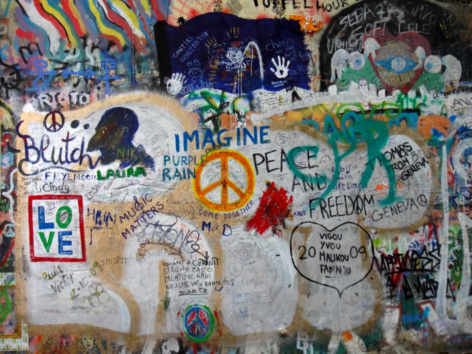 John lennon wall wall mural