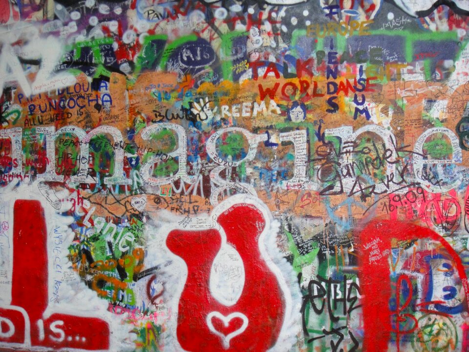 John lennon wall wall mural