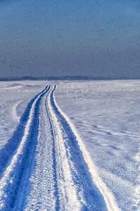 Sun winter winter road photo