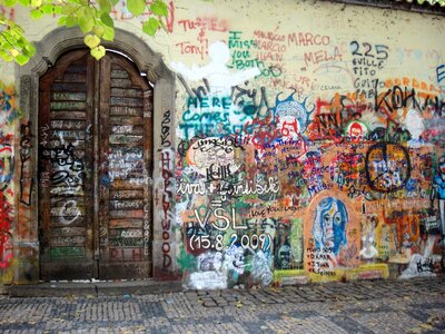 John lennon wall wall mural