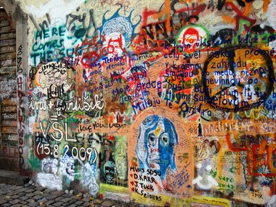 John lennon wall wall mural photo