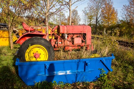 Tractors working machine old