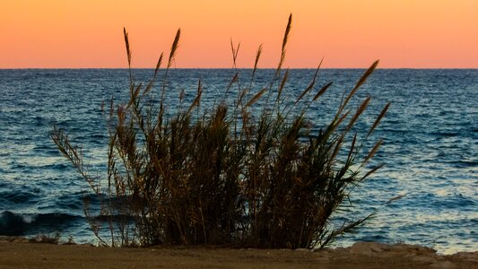 Sunset scenery sea