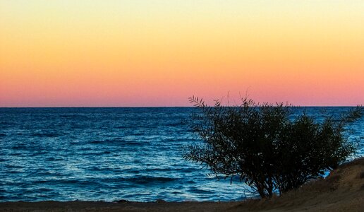 Sunset scenery sea