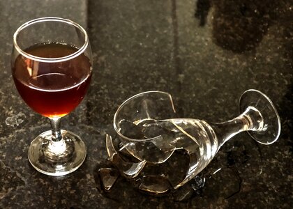 Waste brown wine