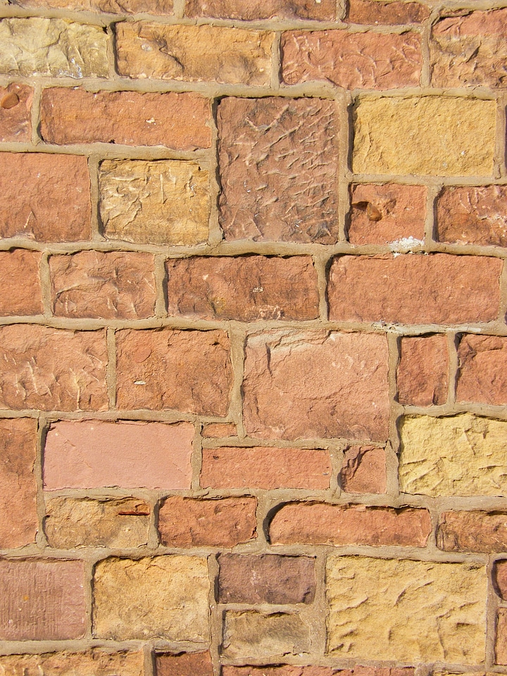 Brick sand stone wall photo