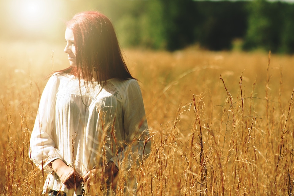 Portrait outside field