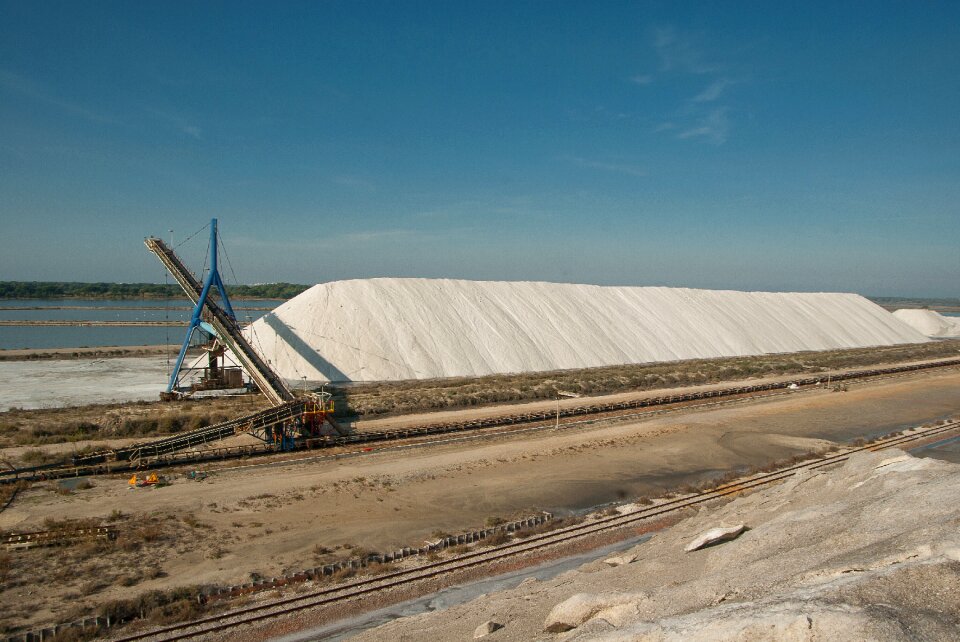 Aigues-mortes salt marsh salt mountain